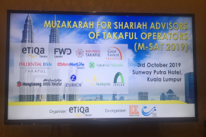 Muzakarah for Shariah Advisors of Takaful Operator (M-SAT) 3 Oct 2019